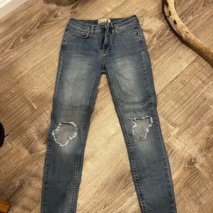 Free People, Distressed Skinny Jeans